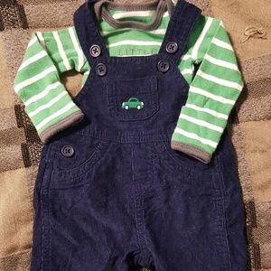 Newborn Overalls and long sleeve onsie outfit